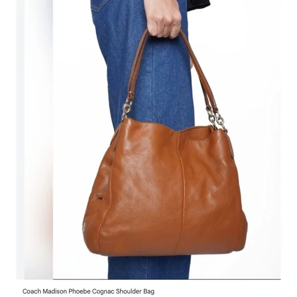 Coach Madison Phoebe cognac shoulder bag